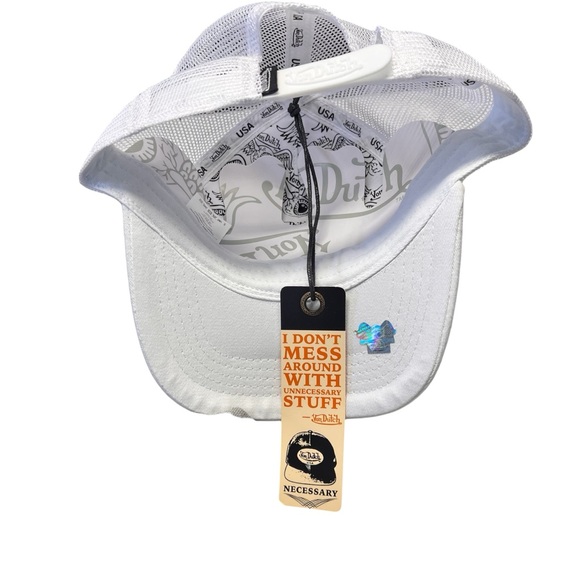 Von Dutch Black and White Logo Trucker Hats - Picture 6 of 7